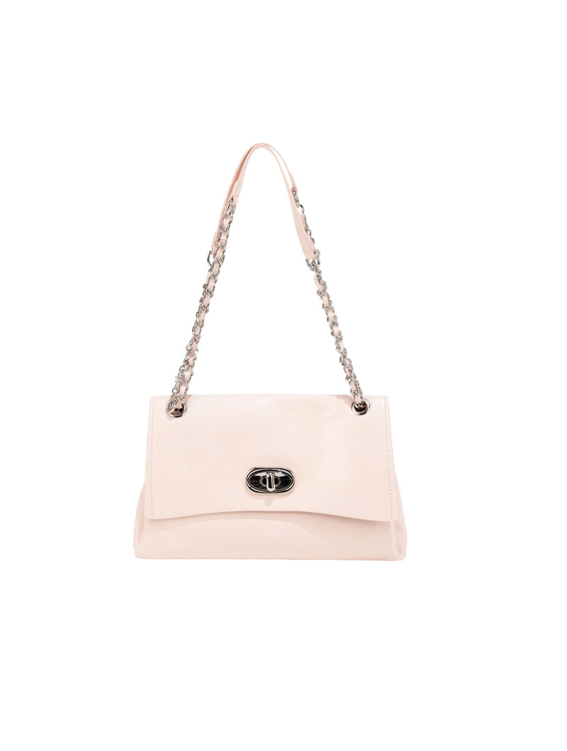 Sac bandoulière à fermoir métallique